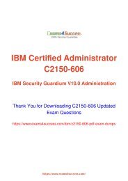 IBM C2150-606 Exam Dumps [2018 NOV] - 100% Valid Questions