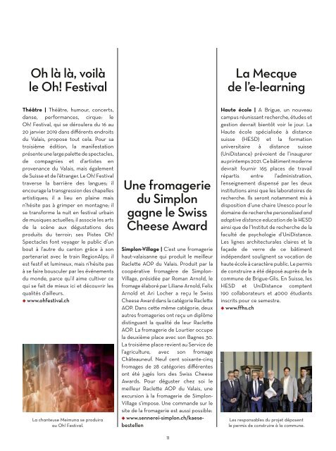 Magazine VALAIS - Novembre 2018