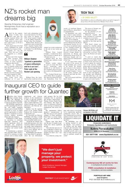 Waikato Business News October/November 2018