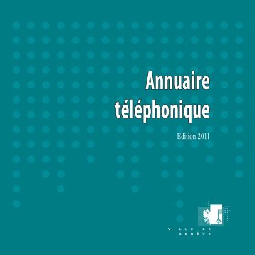 Annuaire téléphonique - Ville de Genève