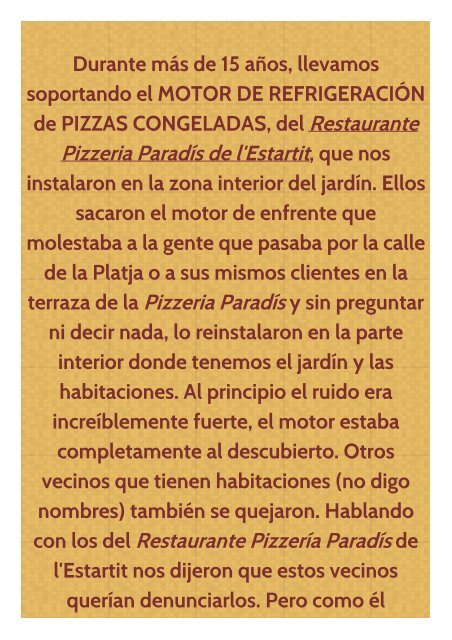 PIZZERIA PARADIS ESTARTIT L'ESTARTIT RESTAURANT