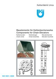 Bauelemente für Kettenbecherwerke Components for Chain Elevators