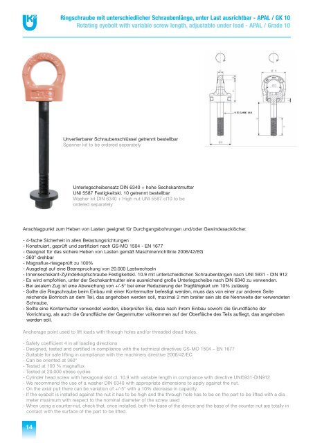 Lieferprogramm Delivery programme - Kettenfabrik Unna GmbH ...