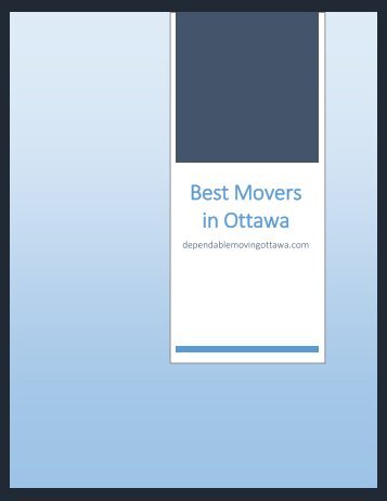 Best movers in Ottawa