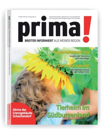prima! Magazin - Ausgabe August 2015