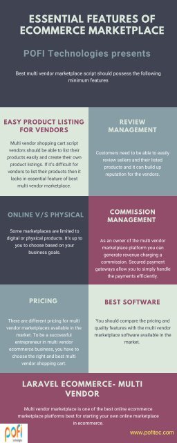 Essential Features of Ecommerce MARKETPLACE