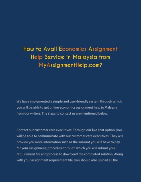 How can I write an economics assignment fast?