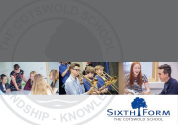 The Cotswold School Sixth Form prospectus 2018-2019