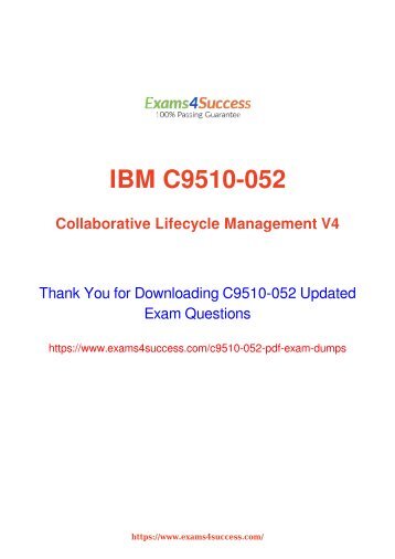 IBM C9510-052 Exam Dumps [2018 NOV] - 100% Valid Questions