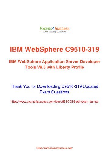 IBM C9510-319 Exam Dumps [2018 NOV] - 100% Valid Questions