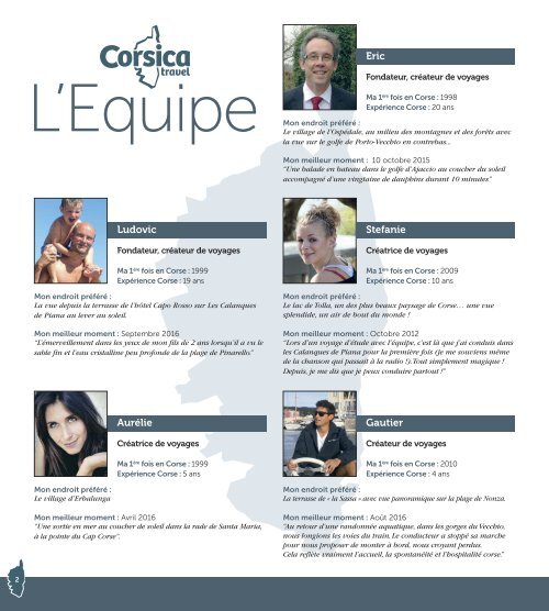 Brochure Corse été 2019 - CORSICA TRAVEL