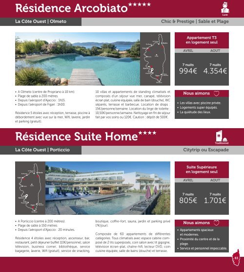 Brochure Corse été 2019 - CORSICA TRAVEL