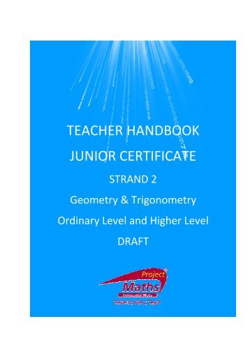 TEACHER HANDBOOK JUNIOR CERTIFICATE - Project Maths