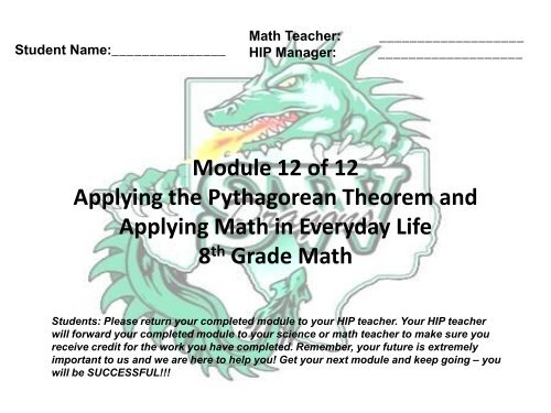 Module 12 of 12 Applying the Pythagorean Theorem and Applying