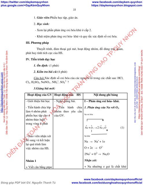 SKKN THIẾT KẾ GIÁO ÁN DẠY HỌC CHƯƠNG 4 HÓA HỌC 10 - NC THEO HƯỚNG DẠY HỌC TÍCH CỰC