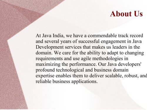 Best Java Development Services- Java India