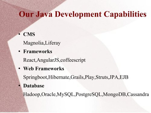 Best Java Development Services- Java India