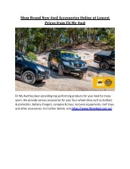 Shop Brand New 4wd Accessories Online at Lowest Prices from Fit My 4wd