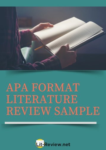 professional apa literature review outline example lit review outline