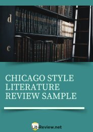 Professional Chicago Style Literature Review Sample