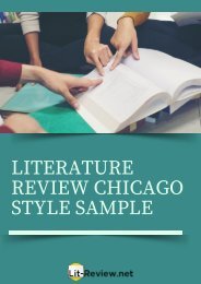 Professional Sample Literature Review Chicago Style