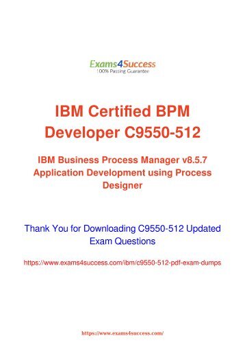 IBM C9550-512 Exam Dumps [2018 NOV] - 100% Valid Questions