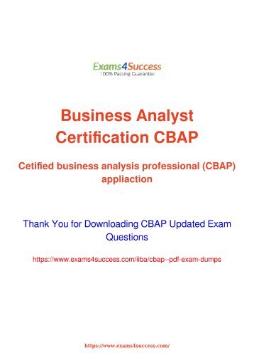 IIBA CBAP Exam Dumps [2018 NOV] - 100% Valid Questions