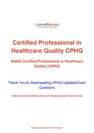 NAHQ CPHQ Exam Dumps [2018 NOV] - 100% Valid Questions