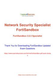 Fortinet FortiSandbox Exam Dumps [2018 NOV] - 100% Valid Questions