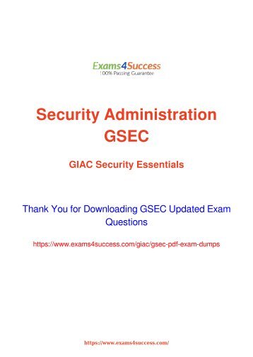 GIAC GSEC Exam Dumps [2018 NOV] - 100% Valid Questions