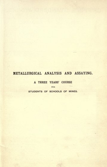 44 Metallurgical & Assaying 1903