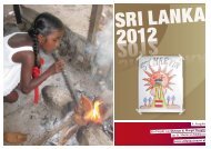 Verein Hilfsprojekt Sri Lanka Jahresbericht 2012
