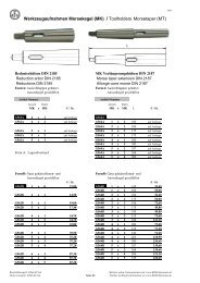 Werkzeugaufnahmen Morsekegel (MK) / Toolholders Morsetaper (MT)