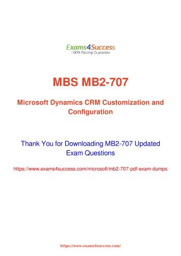 Microsoft MB2-707 Exam Dumps [2018 NOV] - 100% Valid Questions