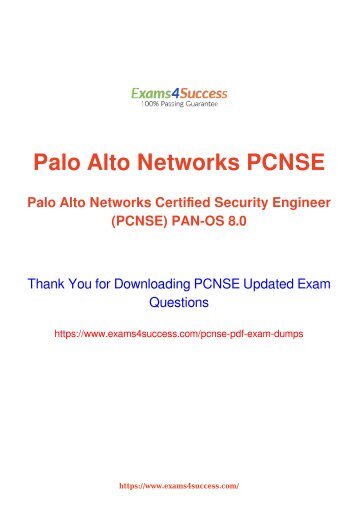 Paloalto Networks PCNSE Exam Dumps [2018 NOV] - 100% Valid Questions