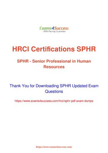 HRCI SPHR Exam Dumps [2018 NOV] - 100% Valid Questions