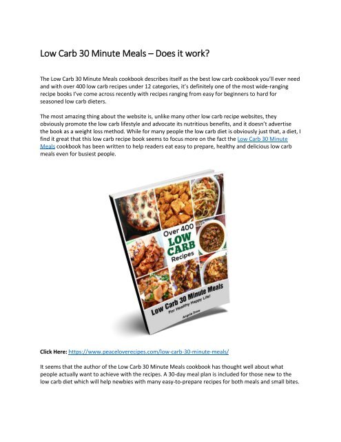 Best Low Carb Cookbook