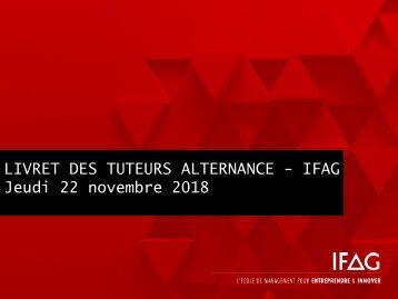 Cocktail Tuteurs - IFAG MONTLUCON - Jeudi 22 novembre 2018 