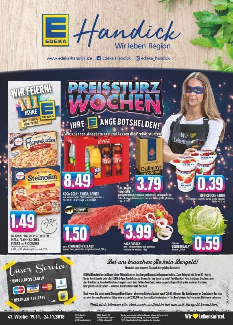 Unser Angebot ab dem 19.11.  bis zum 24.11.2018