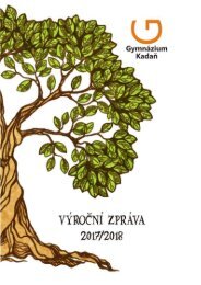 Výroční zpráva Gymnázia Kadaň 2017/2018