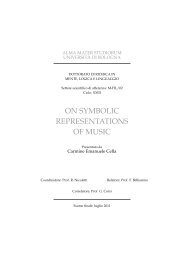 on symbolic representations of music - Carmine Emanuele Cella