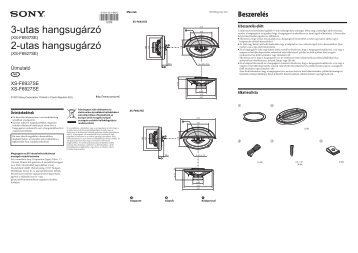 Sony XS-F6937SE - XS-F6937SE Mode d'emploi Hongrois