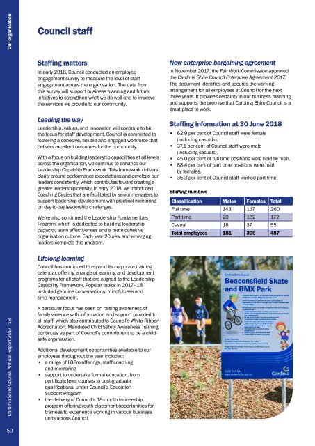 Cardinia Shire Council - Annual Report 2017-18