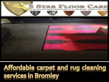 Affordable carpet and rug cleaning services in Bromley