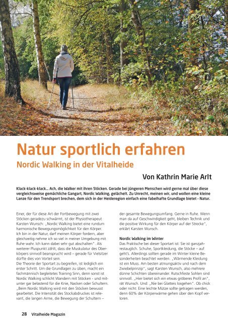 Vitalheide Magazin Winter 2018-2019