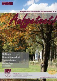 aufgeteet! online Clubmagazin Golfclub Pleiskirchen e.V.