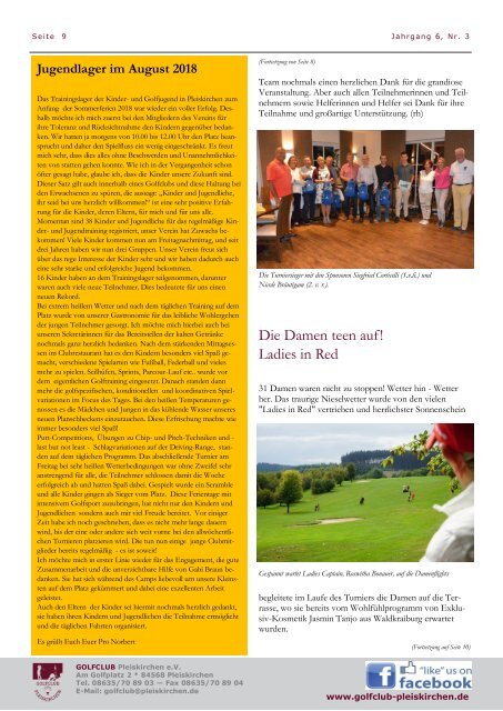 aufgeteet! online Clubmagazin Golfclub Pleiskirchen e.V.