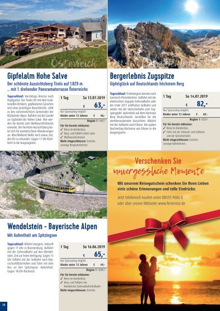 Sieghart Reisen Sommerkatalog 2019