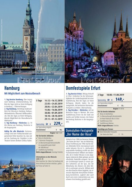 Sieghart Reisen Sommerkatalog 2019