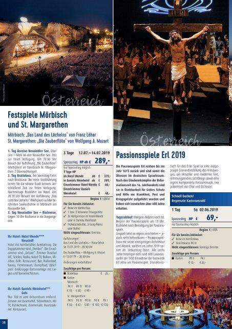 Sieghart Reisen Sommerkatalog 2019